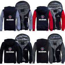 SCANIA Hommes Hiver polaire Sweat à capuche Manteau epais Veste Pull Parka Chaud