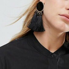 Femme Paire Boucles D'oreilles Clous Alliage Pendantes Frange Pompon Dangle Mode