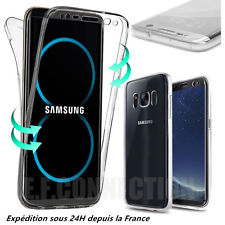 Coque Etui Housse 360° Clear FULL TPU Gel Silicone Tactile Samsung S7 S8 PLUS S9