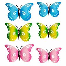 3 x Deko Schmetterling Metall Wanddeko bunte Farben Wandschmuck Gartendeko 