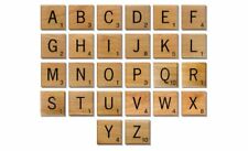 100/200 WOODEN SCRABBLE TILES BLACK LETTERS SCRABBLES FOR CRAFTS WOOD ALPHABETS