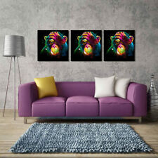 Peinture Huile Tableau Abstraite Moder Art Toile Gorille Coloré Mural Décoration