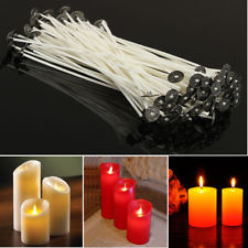 100PCS Mèche Ciré Bougie Gel Coton Support Base Candle Wicks 8/10/12/14/15/20cm