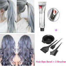 Couleur Blanc Gris Argent Crème Coloration Cheveux Teinture Permanent+ Outil Kit
