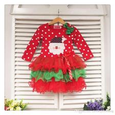 GIRLS Polka Dot SANTA CHRISTMAS DRESS, Festive Party GIRLS DRESS Present CUTE