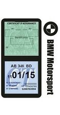 Etui double vignette BMW MOTORSPORT assurance voiture et CT Stickers auto rétro