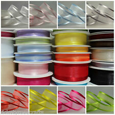 Satin Edge Sheer Organza Ribbon 25 METRE Reel 10mm 15mm 25mm 40mm 70mm Widths