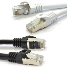 Cat6A SSTP Snagless RJ45 Network Ethernet 10GIG Internet Cable Black/White  LOT