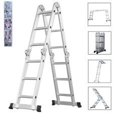 Multifunktionsleiter Aluminium 6in1 Vielzweckleiter Gerüst Leiter Gelenkleiter