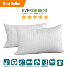 Coppia Cuscini Guanciali Cervicale Piuma Memory Foam Anallergico Evergreenweb 💚