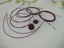 KnitPro Nadelseil 40, 50, 60, 80, 100, 120 u 150 cm in violett/silber