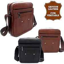 Sac Sacoche bandoulière Homme Cuir de vachette Véritable Grand modèle
