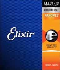 Elixir NANOWEB Electric Guitar Strings - 6 & 12 Sting sets with choice of Gauge