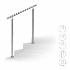 Treppengeländer Set aus Edelstahl für den Außenbereich Treppenhandlauf Silber