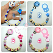 Catenella portaciuccio/succhiotto personalizzata con nome BAMBINO ciucci MAM NUK