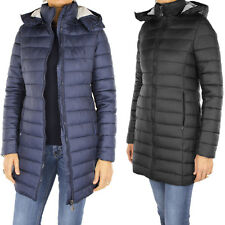 Giubbotto Donna Piumino Lungo Cappuccio Caldo Invernale Giubbino Imbottito VEQUE
