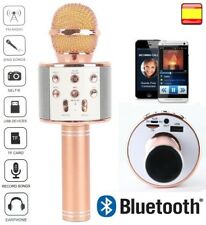 Microfono inalambrico con Altavoz y Bluetooth usb Teléfono Karaoke Radio