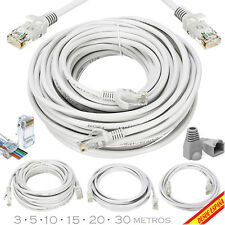 CABLE DE RED RJ45 CAT5E ETHERNET INTERNET REDES LAN SERVIDORES 3 5 10 15 20 30 M