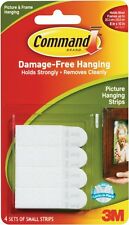 3M Command Small Adhesive Picture Poster Hanging Strips Damage Free Wall 17202