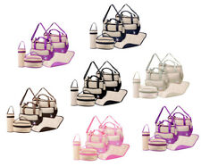 5pcs Sac A Langer Bébé Maman pr Promenade Voyage Dehors Famille couleur au choix