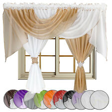 Fertiggardine Gardine 400x160 cm Vorhänge Moderne Fenstergardine Voile Schöne