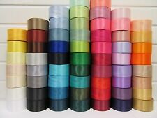 25mm 38mm & 50mm 100mm Satin Ribbon 2 or 25 metre roll double single UK VAT Reg