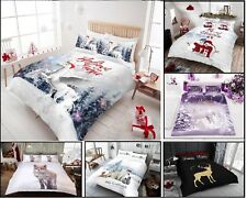 New XMAS Tree Stag Snow Christmas  Duvet Cover/Quilt Bedding Set Pillow Case