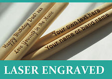 Personalised drum sticks 5A, high quality maple wood | custom bespoke engraved