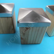 Edelstahl Pyramiden-Kappe Abdeckung Vierkant Zaun Pfosten Kappe Deckel Pyramide