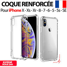 COQUE ANTICHOC POUR IPHONE XS MAX XR X 8 7 6S 6 PLUS SE 5S SILICONE RENFORCÉE
