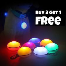LED Pendentif Médaille de Collier Lumineux Clignotant Nuit pour Chien Animaux EP
