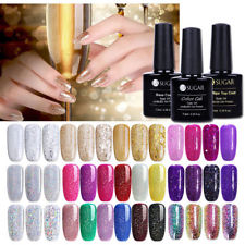 Champagne  Argent Or Glitter UV Gel Nail Art Semi Permanent Vernis à ongles DIY