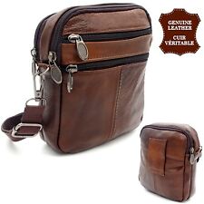 Sac sacoche bandoulière petit modele  Homme en cuir Véritable 