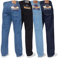 New Mens Straight Leg Basic Heavy Work Jeans Denim Pants All Waist Big Sizes
