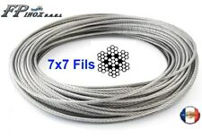 Câble inox 316 - A4  7X7 ( 49 fils ) Diamètre au choix 1mm 1.5mm 2mm 3mm 4mm