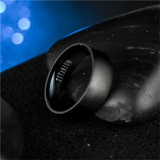 Anneau Acier Noir Titane 8MM De Fiançailles Pour Homme Anniversary Band Size6-13