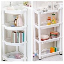 4 TIER CORNER CADDY SHELF STORAGE RACK ORGANIZER PLASTIC SHOWER CORNER BASKET