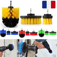 3X Perceuse Brosse Rotatif SET DE NETTOYAGE Set Pinceau pour Tapis Voiture