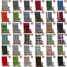 2 Hochlehner Auflagen 80 Farben zur Wahl Sessel Gartenstuhl Kissen Sitzkissen