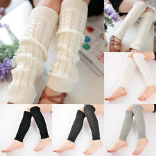 Femme Fille Chaussettes Jambières Guêtre Leggings Chaud Tricot Hiver Cadeau Noël