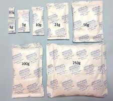 0.5g, 1g, 5g, 10g, 25g, 50g, 100g or 250g TYVEK Silica Gel Desiccant Sachets