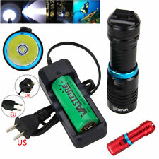 imperméable100m Adjust Brightness 10000LM T6 LED Plongée Lampe de poche Torche