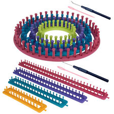 Knitting Looms Yarn Long Ring Knitter Set Of 4 Craft Set Sock Scarf Hat Sweaters
