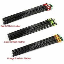 80CM Tir À L'arc hunter Nocks Fletched Flèche Fiberglass Target Practice Arrow