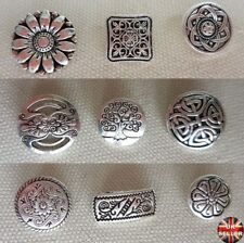 SILVER METAL BUTTONS – SHANK, CARDIGAN, FLOWER, TREE, CELTIC, SQUARE, CUTOUT, UK