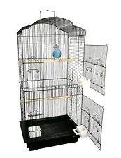 Heritage Large 2 Door Double Bird Cage 90x36x47CM Parakeet Budgie Cockatiel Cage