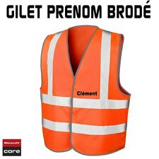  Fluorescent Orange Gilet de sécurité Brodé Personnalisable Result Core