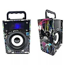 ALTAVOZ PORTATIL BLUETOOTH BATERIA RECARGABLE LITIO USB SD RADIO FM AUX CON LUZ