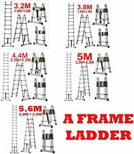 3.2m 3.8m 4.4m 5.0m 6.2m A Frame Folding Telescopic Multi Purpose Ladder Steps 