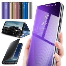 For Samsung Galaxy S7 S8 S9 Note Plus Smart View Leather Flip Stand Case Cover